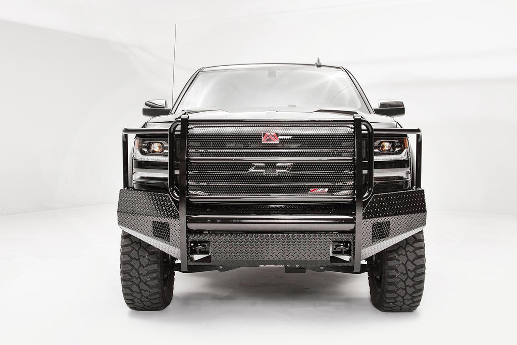 Fab Fours CS16-K3860-1 Black Steel Front Bumper for Select Chevrolet Silverado
