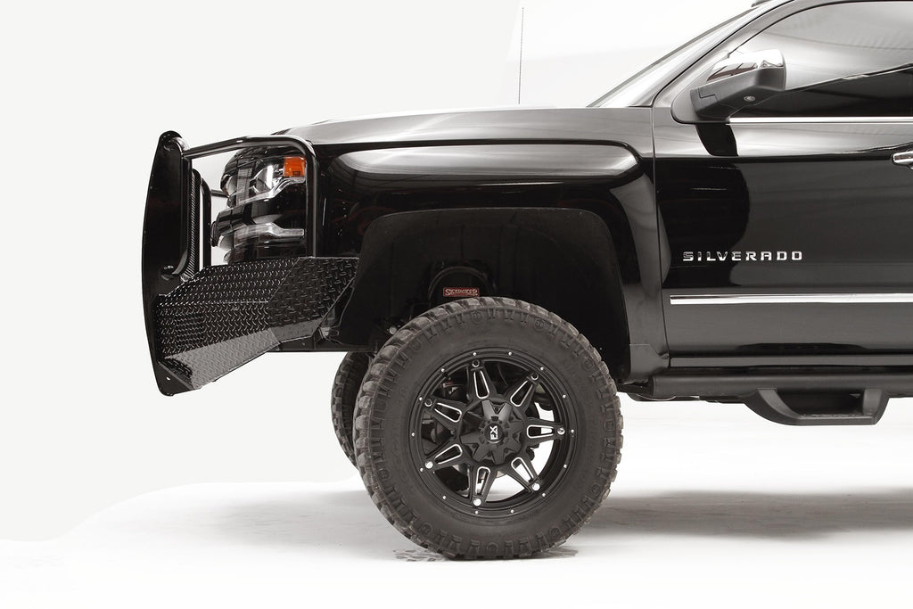 Fab Fours CS16-K3860-1 Black Steel Front Bumper for Select Chevrolet Silverado