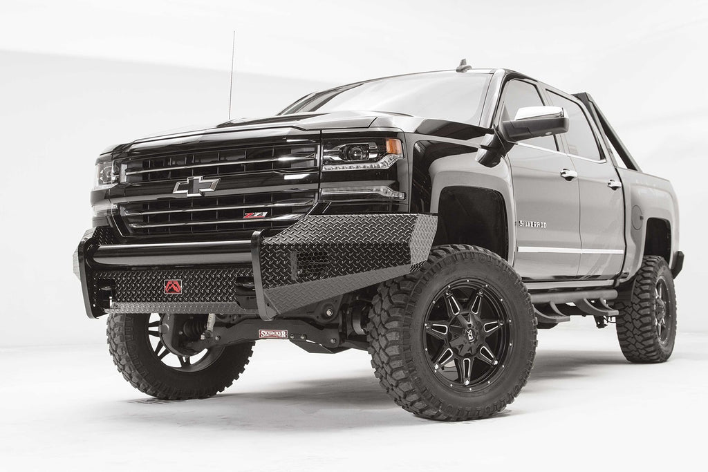 Fab Fours CS16-K3861-1 Black Steel Front Bumper for Select Chevrolet Silverado