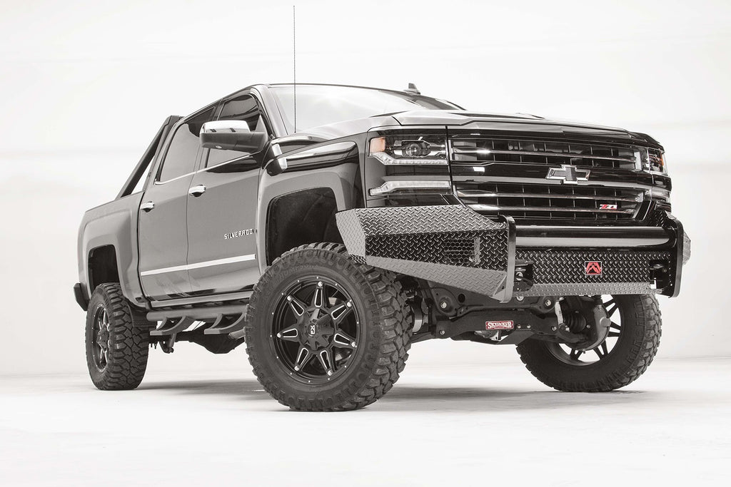 Fab Fours CS16-K3861-1 Black Steel Front Bumper for Select Chevrolet Silverado