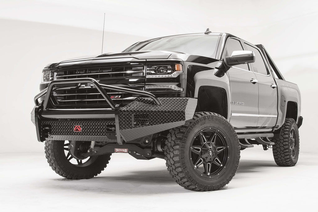 Fab Fours CS16-K3862-1 Black Steel Front Bumper for Select Chevrolet Silverado