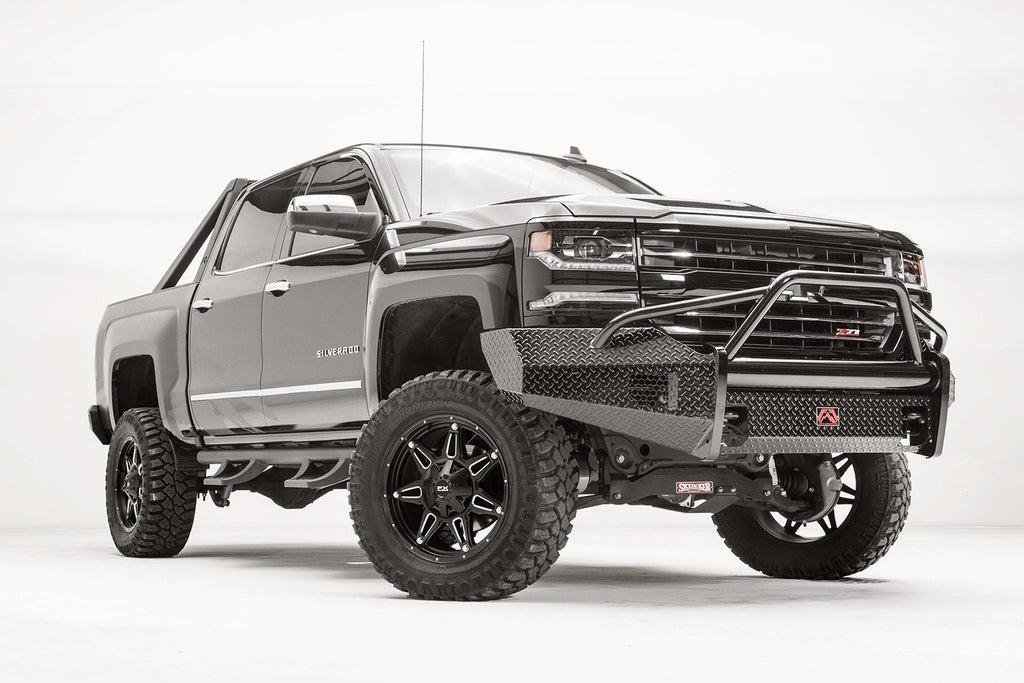 Fab Fours CS16-K3862-1 Black Steel Front Bumper for Select Chevrolet Silverado