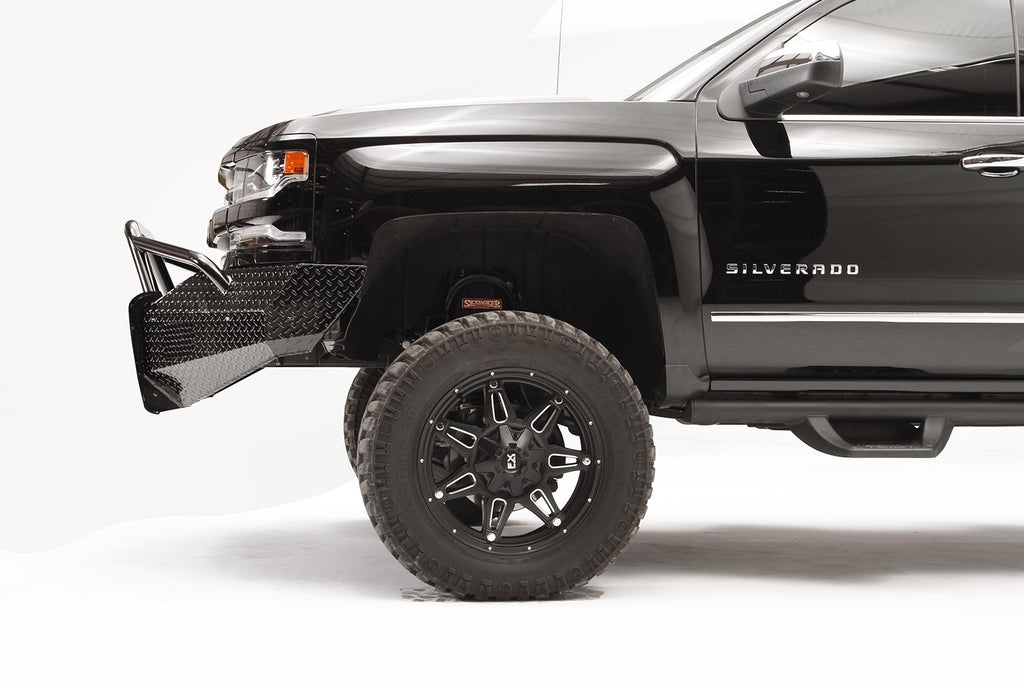 Fab Fours CS16-K3862-1 Black Steel Front Bumper for Select Chevrolet Silverado