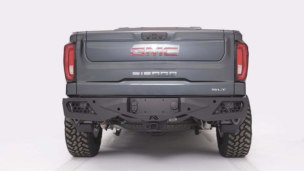 Fab Fours CS19-E4051-B Vengeance Rear Bumper for Select Chevrolet Silverado 1500, Chevrolet Silverado LTD, GMC Sierra 1500, GMC Sierra Limited