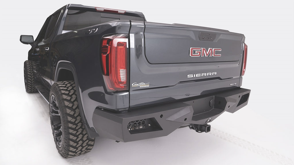 Fab Fours CS19-E4051-1 Vengeance Rear Bumper for Select Chevrolet Silverado 1500, Chevrolet Silverado LTD, GMC Sierra 1500, GMC Sierra Limited