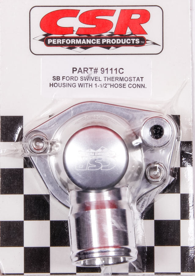 CSR PERFORMANCE 9111C SBF Swivel Thermostat Housing - Clear