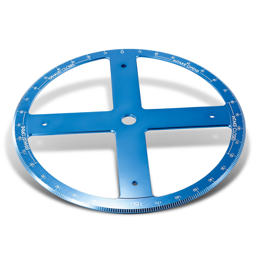 Camshaft-Degree-Wheel;-Pro-Model;-16-Inch-Diameter;-Blue-Anodized;-White-Numbers