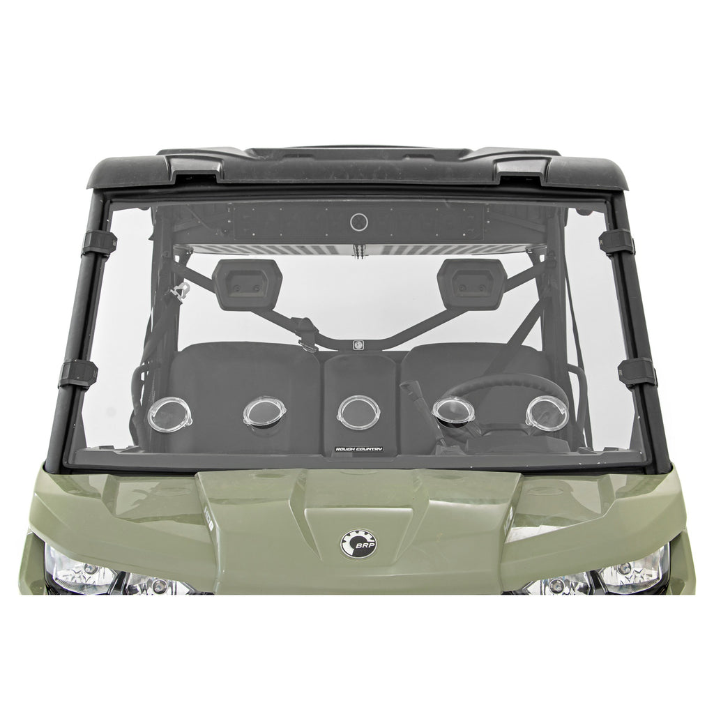 Can-Am-Full-Windshield-Vented-16-21-Can-Am-Defender-4Wd-Rough-Country