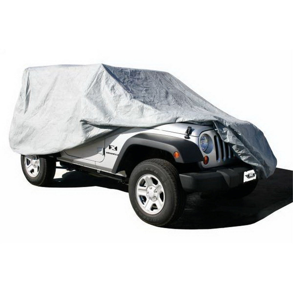 Car-Cover-1987-2006-Jeep-Wrangler-2-Door;-Full-Car-Cover;-3-Layers;-Gray