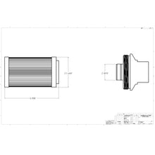 Load image into Gallery viewer, Carbureted-And-Efi-Fuel-Filter--10An-Ports;-Hi-Flow-100-Micron-(Coarse)-Cleanable-Stainless-Steel-Element;-5-Long-X-2-Diameter;-Billet