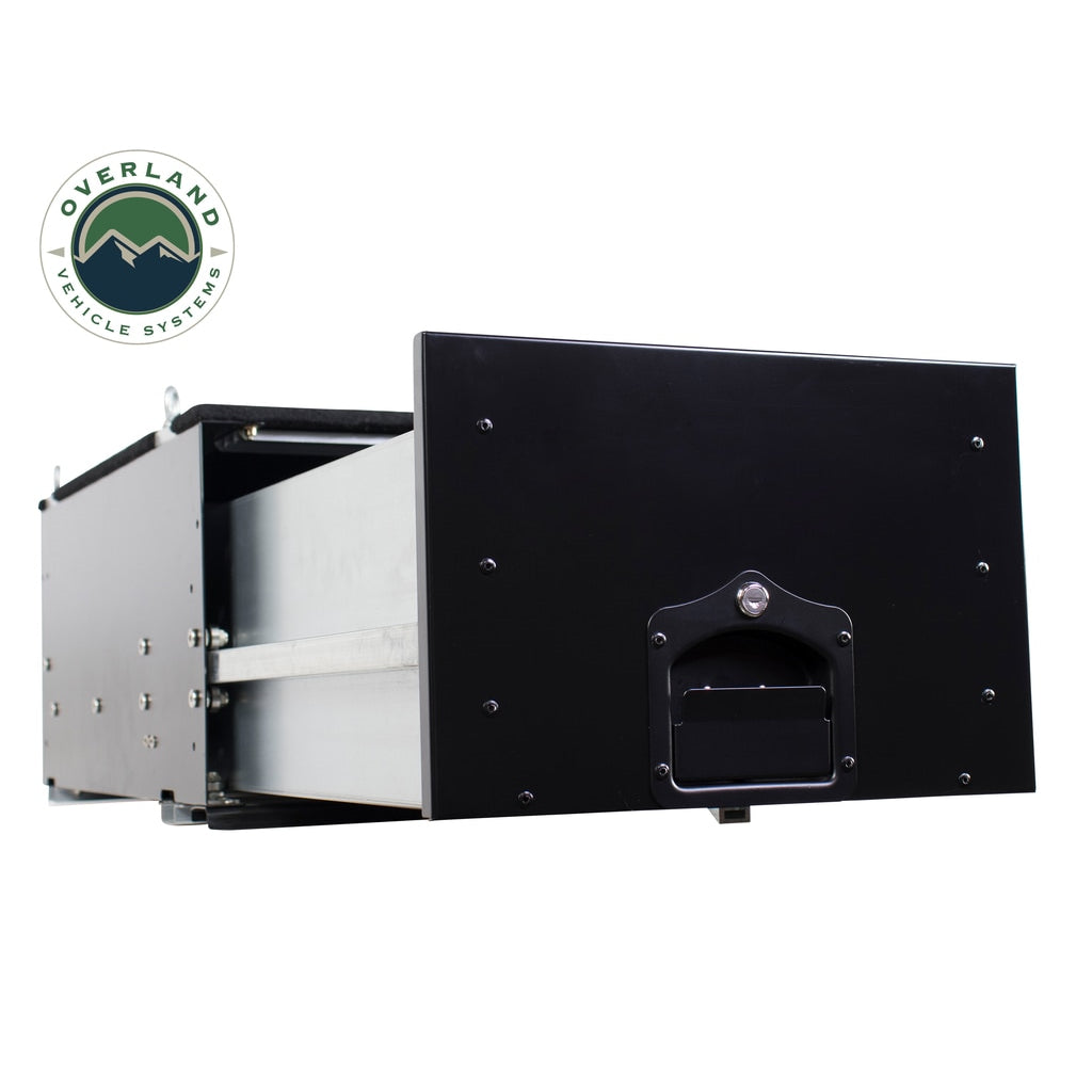 Cargo-Box-With-Slide-Out-Drawer-Size-Black-Powder-Coat-Universal-Overland-Vehicle-Systems