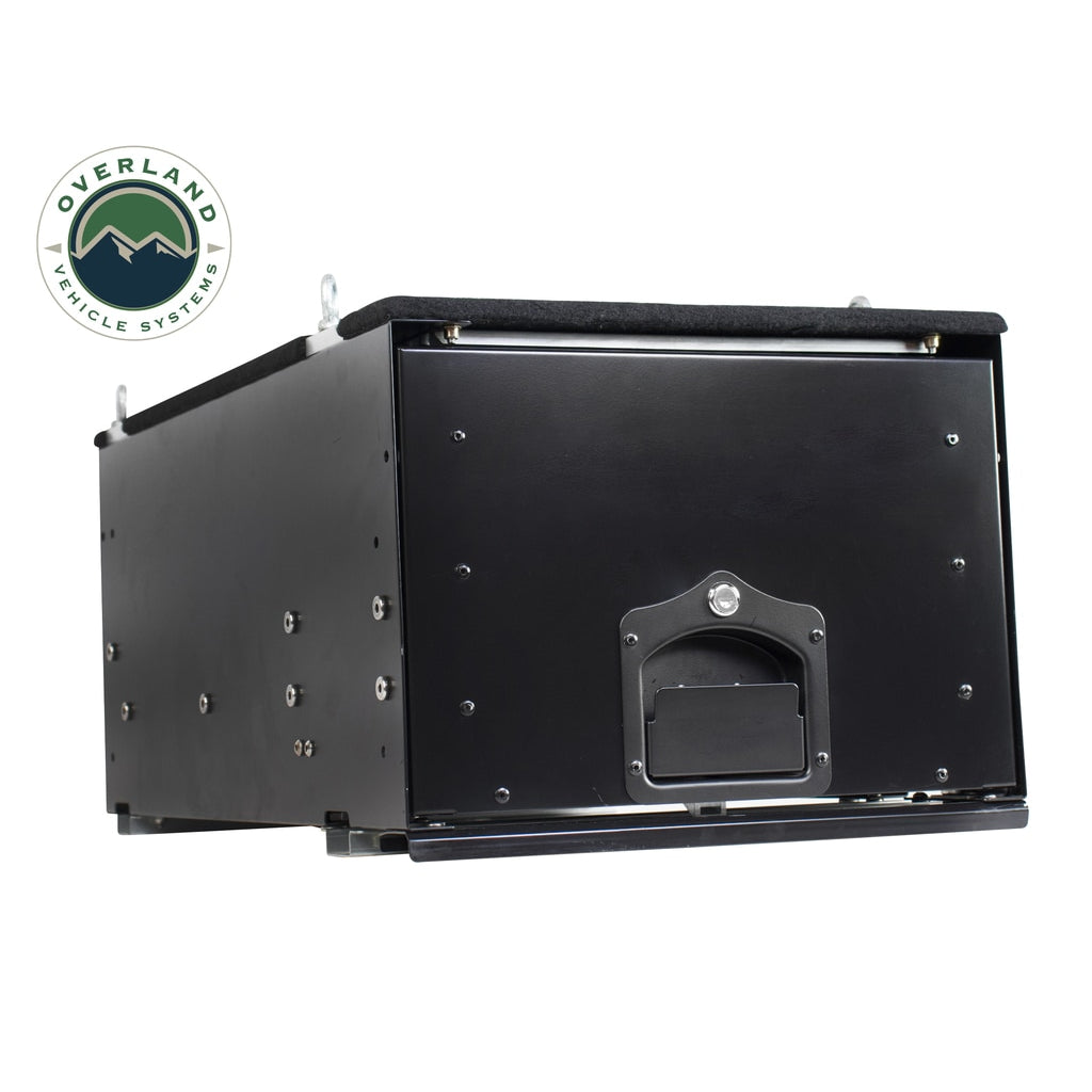 Cargo-Box-With-Slide-Out-Drawer-Size-Black-Powder-Coat-Universal-Overland-Vehicle-Systems