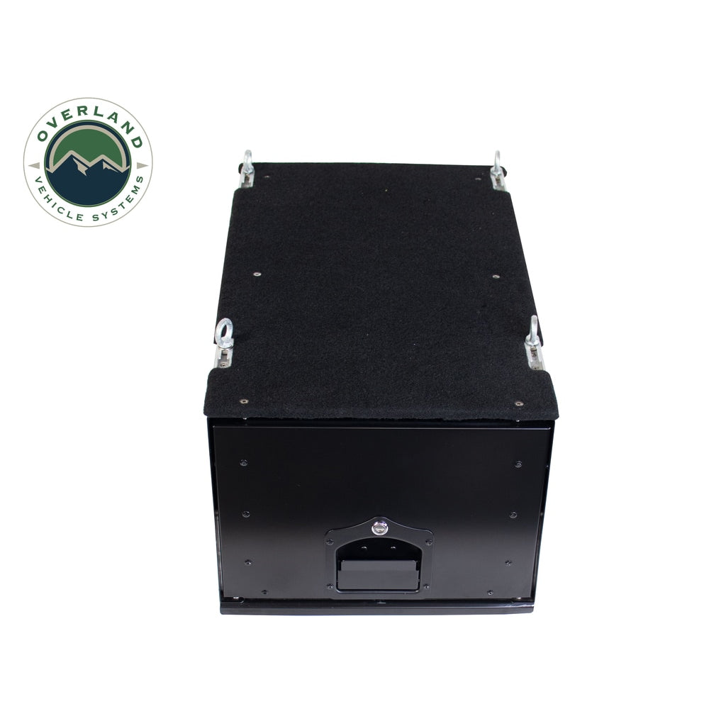 Cargo-Box-With-Slide-Out-Drawer-Size-Black-Powder-Coat-Universal-Overland-Vehicle-Systems