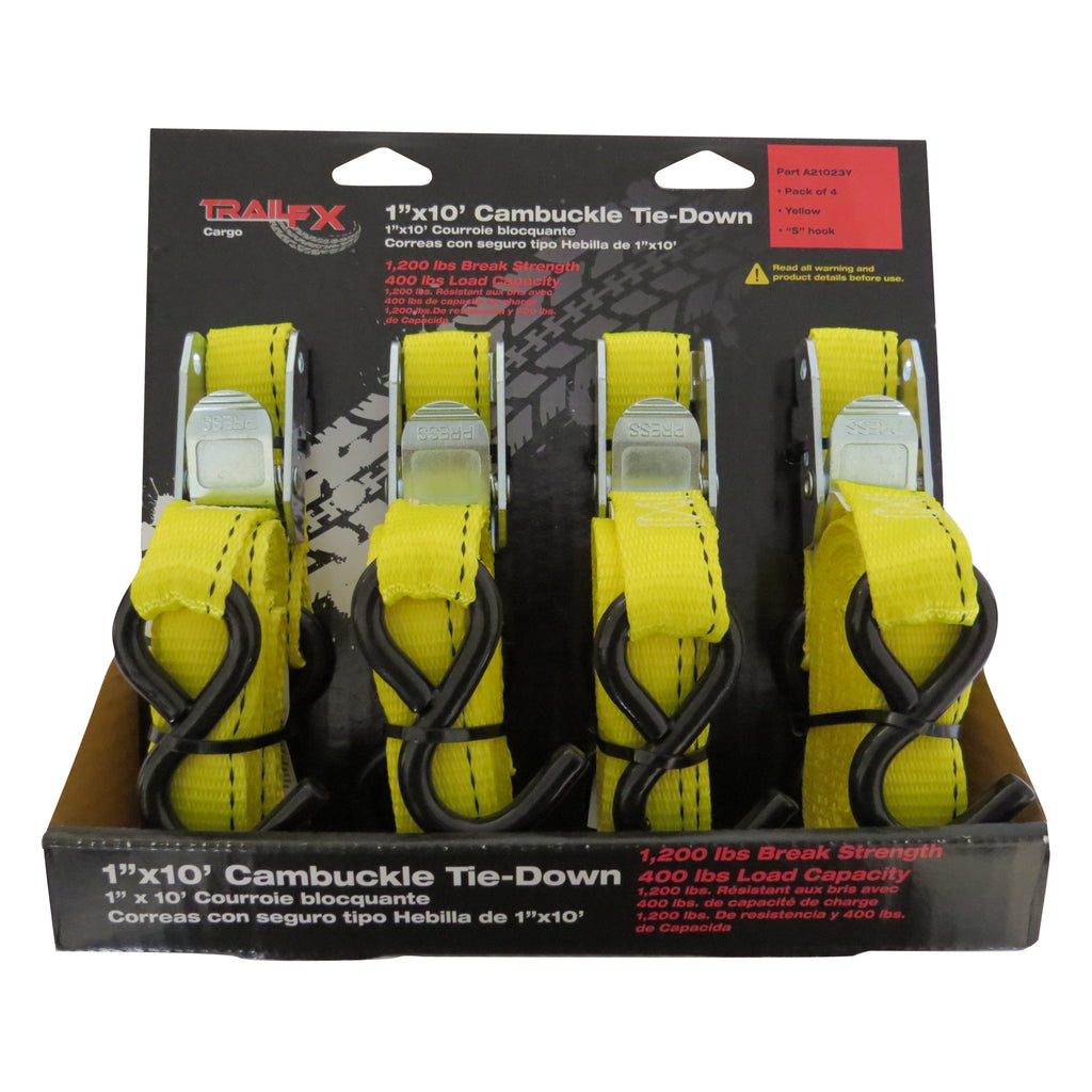 Cargo-Tie-Down-10-Ft-X-1-400-Lb-Load-1200-Lb-Break-Cap-WCam-Buckl-Yellow-Pk-4