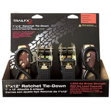 Load image into Gallery viewer, Cargo-Tie-Down-12-Ft-X-500-Lb-Load-Cap-1500-Lb-Break-Cap-WRatchet-Camo-Pack-2
