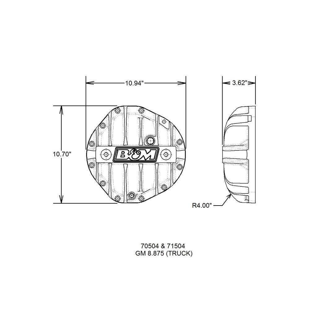 Cast-Aluminum-Differential-Cover-Black-Fit-Most-Vehicles-W-Gm-8.875In-12-Bolt-T