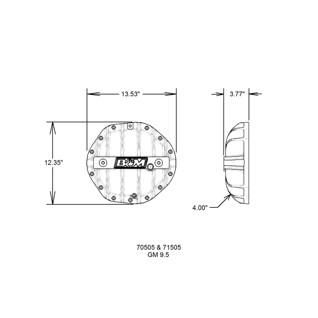 Cast-Aluminum-Differential-Cover-Designed-To-Fit-Most-Vehicles-W-Gm-9.5In-14-Bo