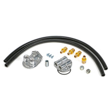 Load image into Gallery viewer, Cast-Aluminum-Oil-Filter-Relocation-Kit;-90-Degree-Bypass195964-Pontiac-Engines