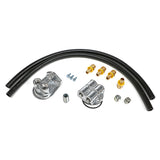 Trans-Dapt 1613 CAST ALUMINUM OIL FILTER RELOCATION KIT; 90 DEGREE BYPASS