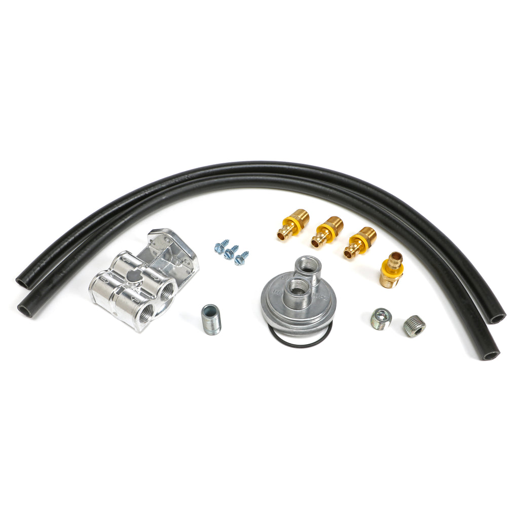 Cast-Aluminum-Oil-Filter-Relocation-Kit;-Horizontal-Ports195964-Pontiac-Engines