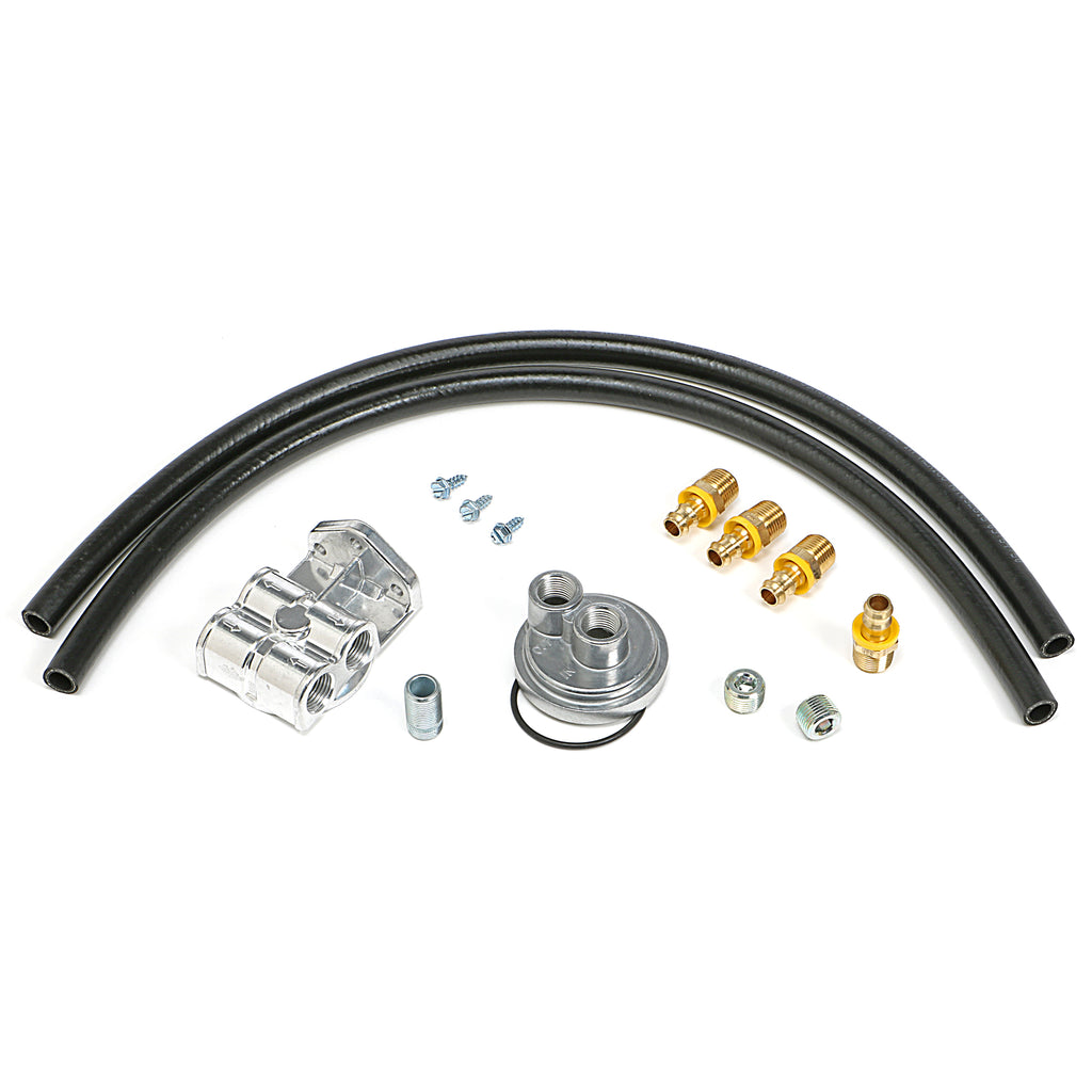 Cast-Aluminum-Oil-Filter-Relocation-Kit;-Horizontal-Ports195964-Pontiac-Engines