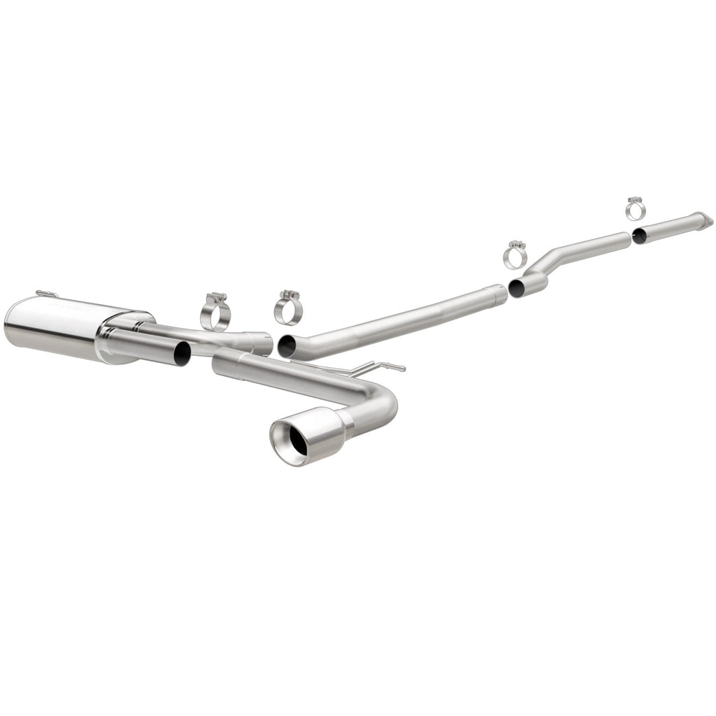 Cat-Back,-Ss,-2.5In,-Street,-Single-Straight-Pass.-Polished-4In-Tip,-2015-Ford-Fusion-2.5L