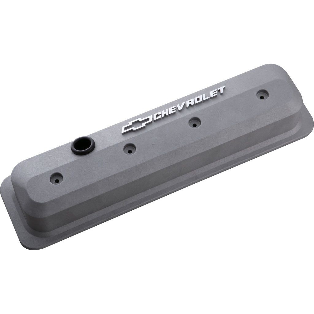 Chevrolet--Bowtie-Emblem-Diecast-Slantedge-Valve-Covers-Center-Bolt-SB-V8-8