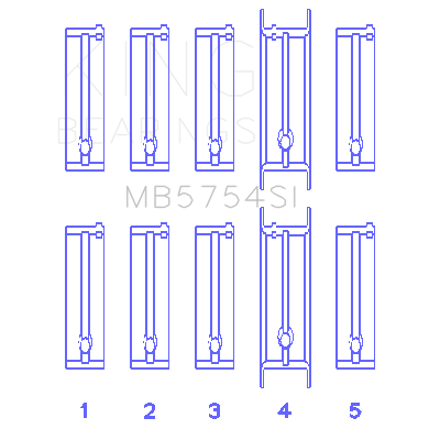 Chevrolet-121CiLn2-134Ci-Fl-OS-010-(Size-0.25Mm)-Main-Bearing-Set