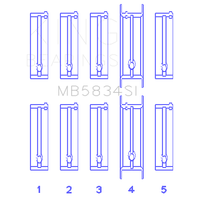 Chevrolet-121CiLn2-134Ci-Housing-Bore-.002-(Size-0.75Mm)-Main-Bearing-Set