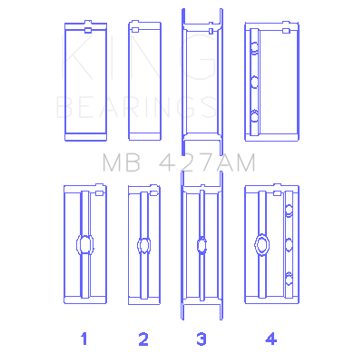 Chevrolet-173-V6-(Size-0.50Mm)-Main-Bearing-Set