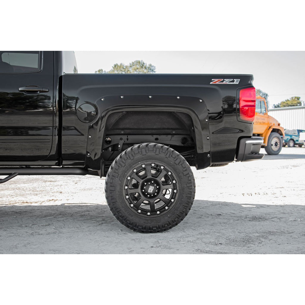 Chevrolet-Pocket-Fender-Flares-WRivets-14-15-Silverado-1500-5-Foot-8-Inch-Bed-Rough-Country