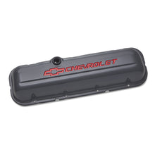Load image into Gallery viewer, Chevy--Bowtie-Emblem;-Steel-Valve-Covers;-Stock;-BB;-Recessed-Red-Emblems;-Sha