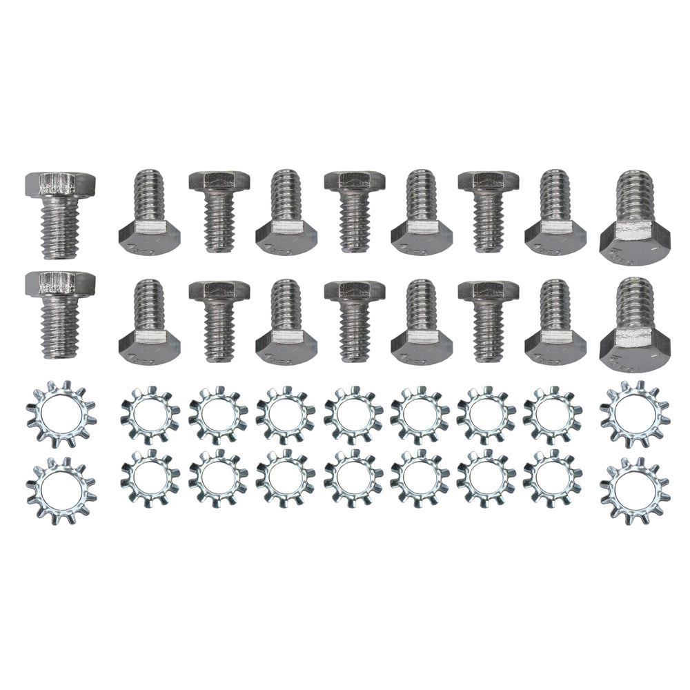 Chevy-283-350-Or-90-V6-And-Oldsmobile-Hex-Head-Oil-Pan-Bolt-Set-Chrome