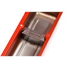 Load image into Gallery viewer, Chevy-283-400-Short-Orange-Powder-Coated-Valve-Covers--Baffled