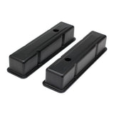 Trans-Dapt 8686 CHEVY 283-400 TALL ASPHALT BLACK POWDER COATED BAFFLED VALVE COVERS