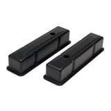 Trans-Dapt 8684 CHEVY 283-400 TALL ASPHALT BLACK POWDER COATED VALVE COVERS- UNBAFFLED