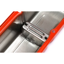 Load image into Gallery viewer, Chevy-283-400-Tall-Orange-Powder-Coated-Baffled-Valve-Covers