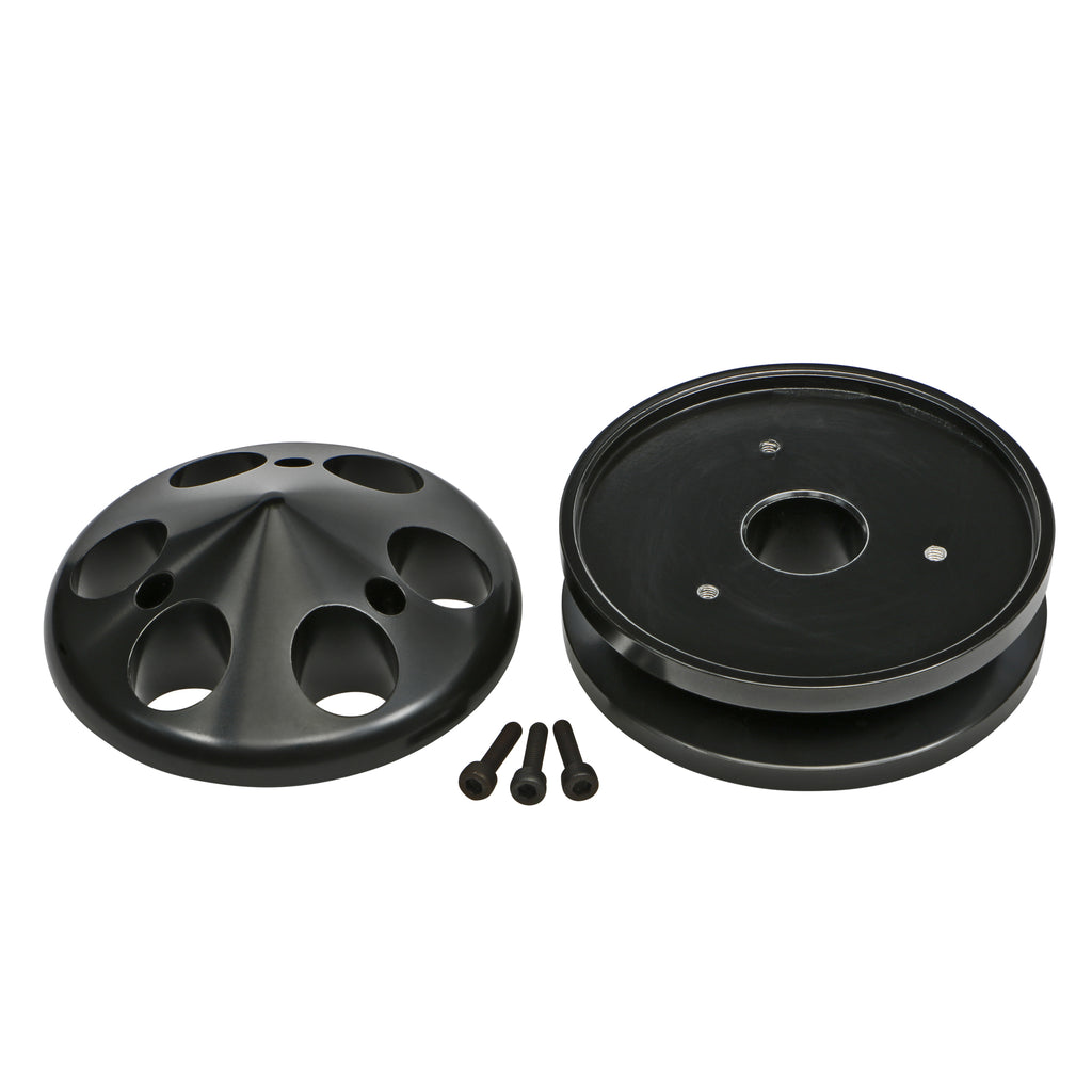 Chevy-283350-Sb-Alternator-Pulley-Single-Vgroove-Aluminum-Black