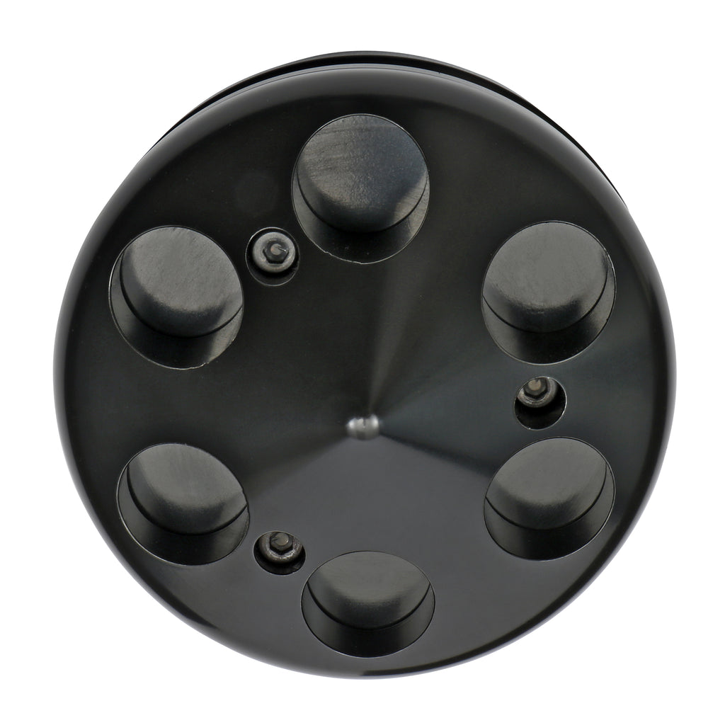 Chevy-283350-Sb-Alternator-Pulley-Single-Vgroove-Aluminum-Black