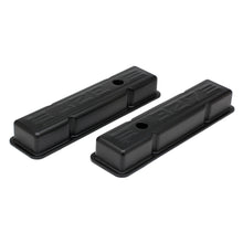Load image into Gallery viewer, Chevy-327-Logo-Short-Asphalt-Black-Powder-Coated-Valve-Covers
