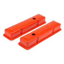 Load image into Gallery viewer, Chevy-327-Logo-Short-Orange-Powder-Coated-Valve-Covers