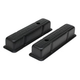 Trans-Dapt 8679 CHEVY 327 LOGO TALL ASPHALT BLACK POWDER COATED VALVE COVERS