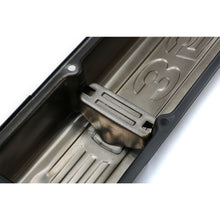 Load image into Gallery viewer, Chevy-350-Logo-Short-Asphalt-Black-Powder-Coated-Valve-Covers
