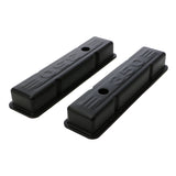 Trans-Dapt 8678 CHEVY 350 LOGO SHORT ASPHALT BLACK POWDER COATED VALVE COVERS