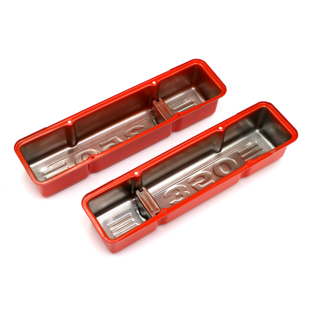 Chevy-350-Logo-Tall-Orange-Powder-Coated-Valve-Covers