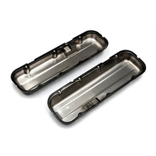 Load image into Gallery viewer, Chevy-396-502-Short-Asphalt-Black-Powder-Coated-Baffled-Valve-Covers
