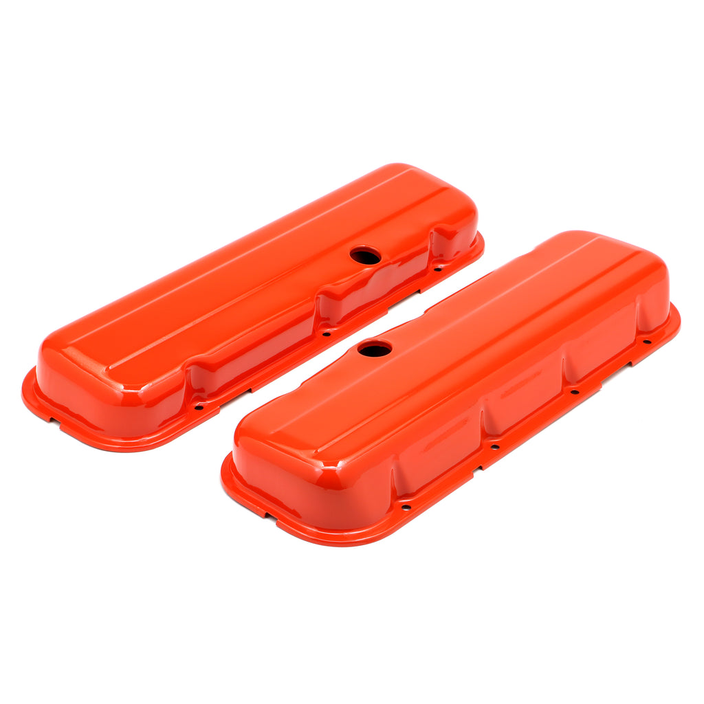 Chevy-396-502-Short-Orange-Powder-Coated-Baffled-Valve-Covers