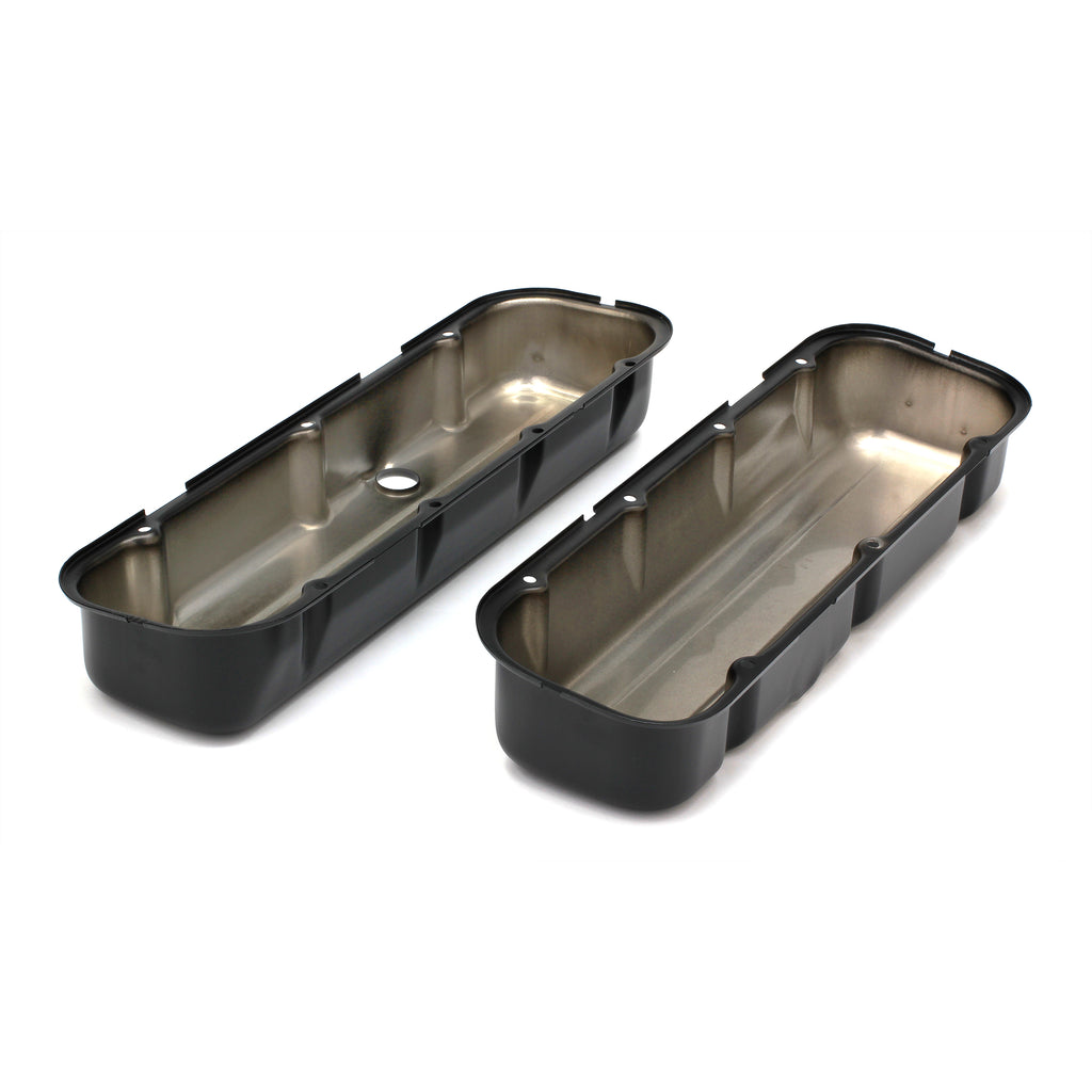 Chevy-396-502-Tall-Asphalt-Black-Powder-Coated-Valve-Covers--Unbaffled