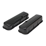Trans-Dapt 8690 CHEVY 396-502 TALL ASPHALT BLACK POWDER COATED VALVE COVERS- UNBAFFLED