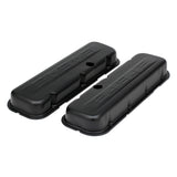 Trans-Dapt 8682 CHEVY 454 LOGO SHORT ASPHALT BLACK POWDER COATED VALVE COVERS